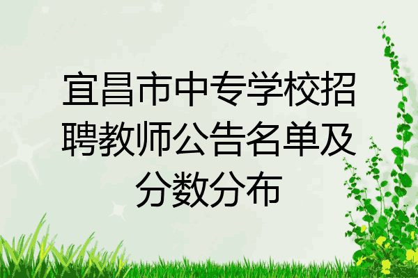 宜昌市中专学校招聘教师公告名单及分数分布