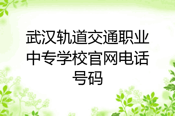 武汉轨道交通职业中专学校官网电话号码