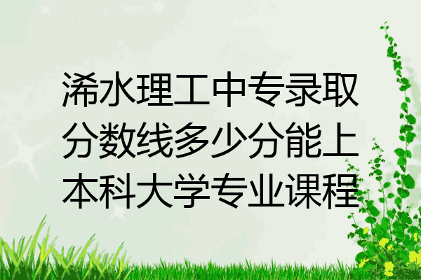 浠水理工中专录取分数线多少分能上本科大学专业课程