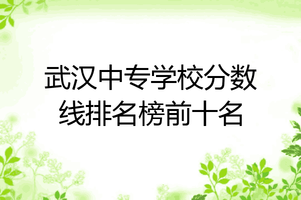 武汉中专学校分数线排名榜前十名