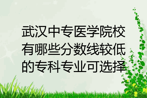 武汉中专医学院校有哪些分数线较低的专科专业可选择