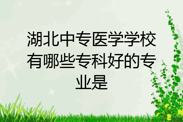 湖北中专医学学校有哪些专科好的专业是