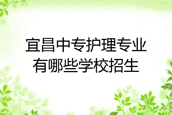 宜昌中专护理专业有哪些学校招生