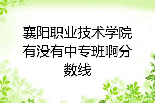 襄阳职业技术学院有没有中专班啊分数线