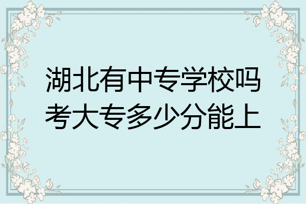 湖北有中专学校吗考大专多少分能上