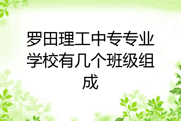 罗田理工中专专业学校有几个班级组成