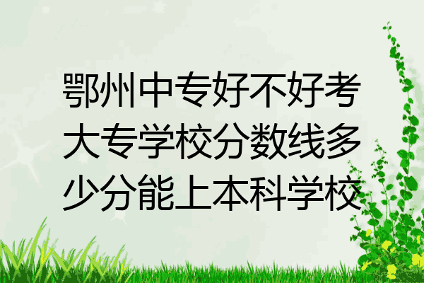 鄂州中专好不好考大专学校分数线多少分能上本科学校