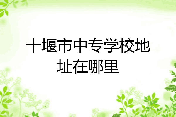 十堰市中专学校地址在哪里