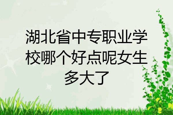 湖北省中专职业学校哪个好点呢女生多大了
