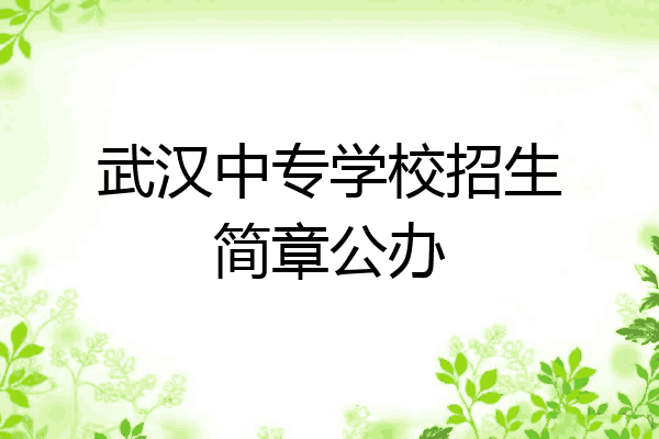 武汉中专学校招生简章公办