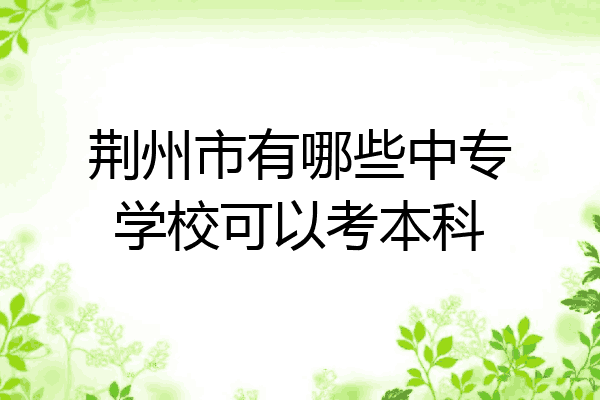 荆州市有哪些中专学校可以考本科