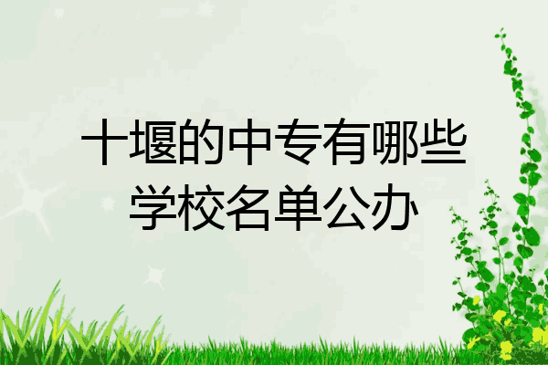 十堰的中专有哪些学校名单公办