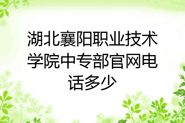 湖北襄阳职业技术学院中专部官网电话多少