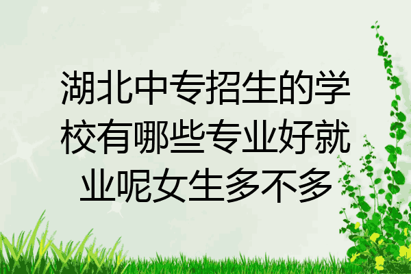 湖北中专招生的学校有哪些专业好就业呢女生多不多