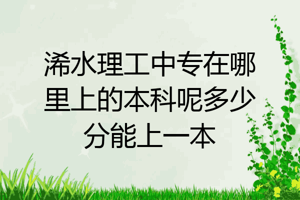 浠水理工中专在哪里上的本科呢多少分能上一本