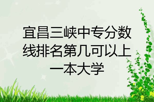 宜昌三峡中专分数线排名第几可以上一本大学