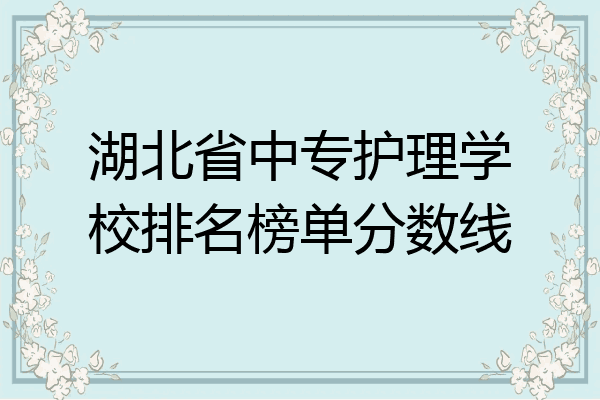 湖北省中专护理学校排名榜单分数线