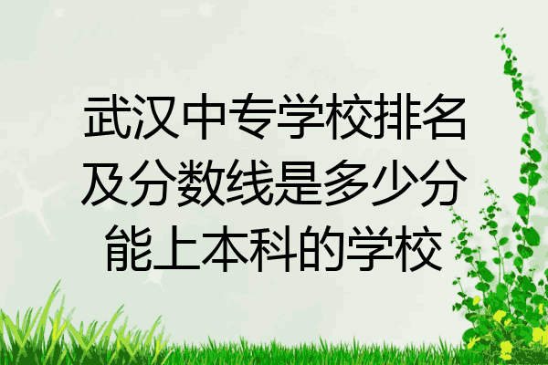 武汉中专学校排名及分数线是多少分能上本科的学校