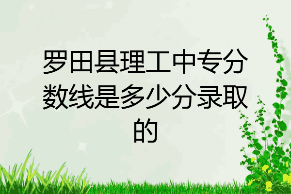 罗田县理工中专分数线是多少分录取的