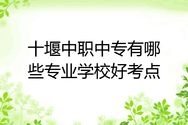 十堰中职中专有哪些专业学校好考点