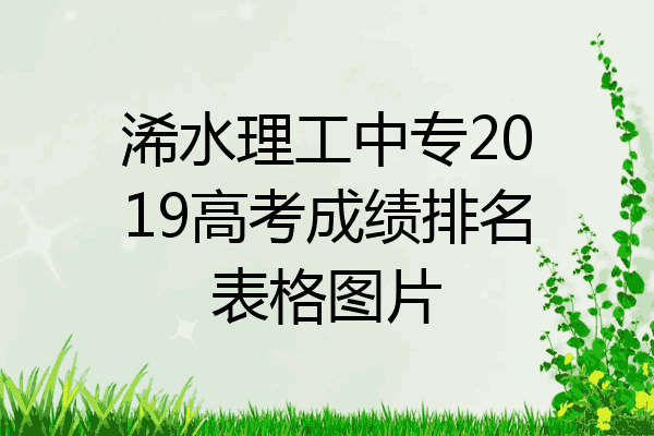 浠水理工中专2019高考成绩排名表格图片