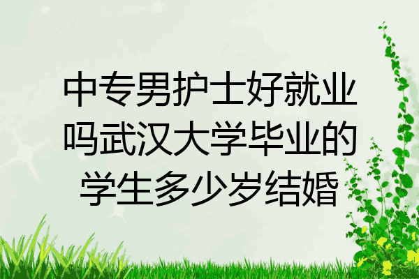 中专男护士好就业吗武汉大学毕业的学生多少岁结婚