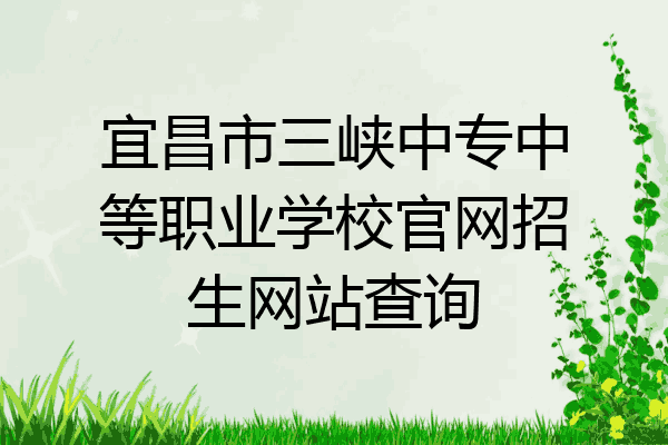 宜昌市三峡中专中等职业学校官网招生网站查询