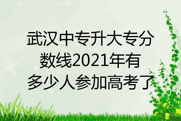 武汉中专升大专分数线2021年有多少人参加高考了
