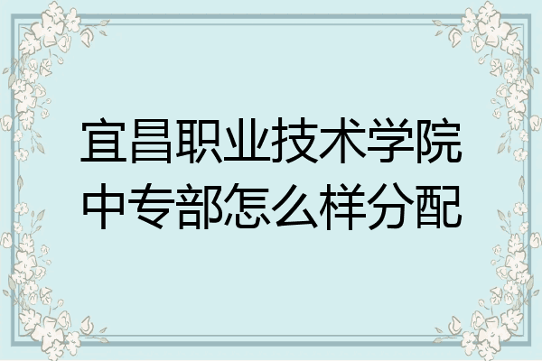 宜昌职业技术学院中专部怎么样分配