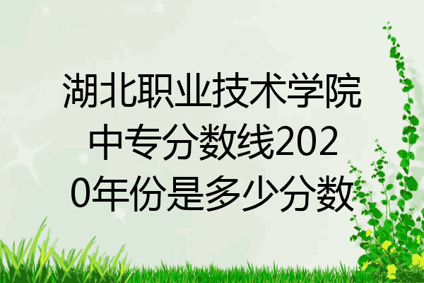 湖北职业技术学院中专分数线2020年份是多少分数