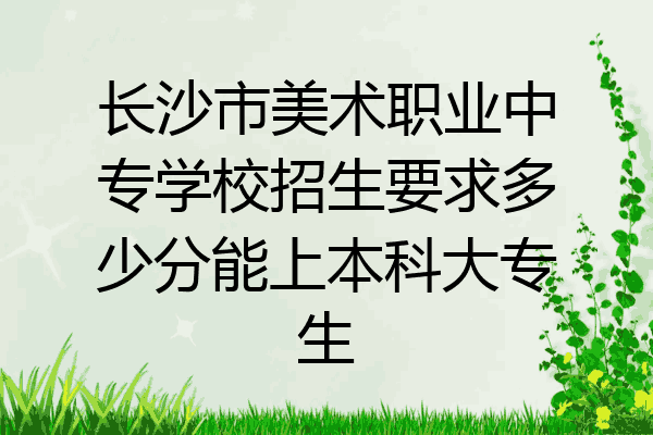 长沙市美术职业中专学校招生要求多少分能上本科大专生