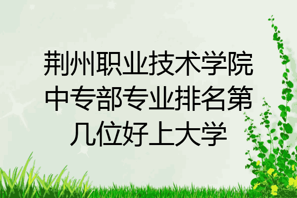 荆州职业技术学院中专部专业排名第几位好上大学