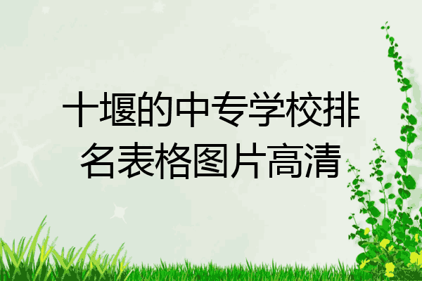 十堰的中专学校排名表格图片高清
