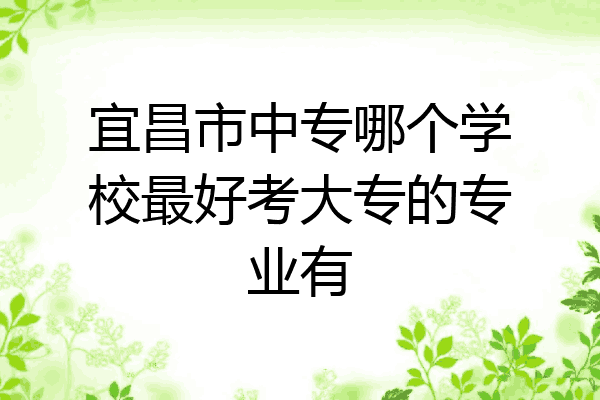 宜昌市中专哪个学校最好考大专的专业有