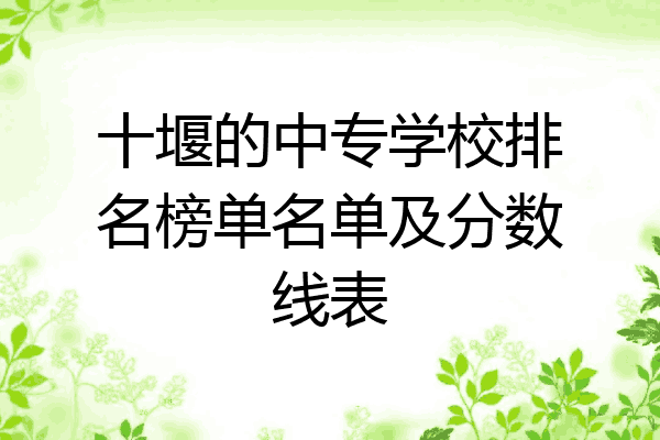 十堰的中专学校排名榜单名单及分数线表