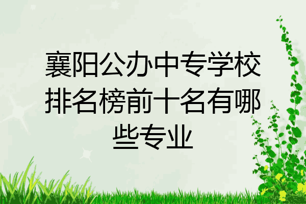襄阳公办中专学校排名榜前十名有哪些专业