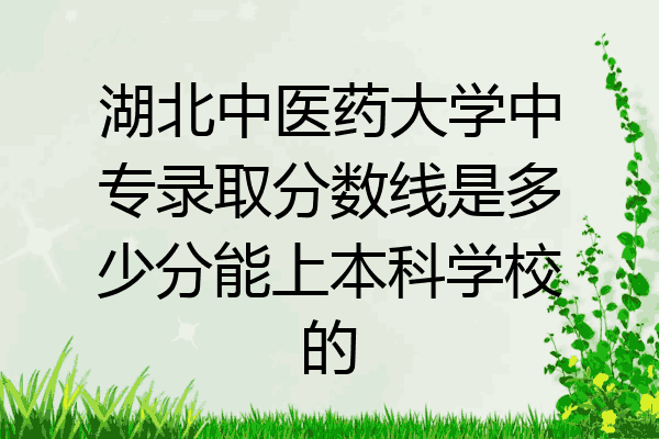 湖北中医药大学中专录取分数线是多少分能上本科学校的