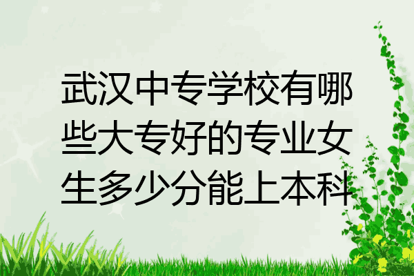 武汉中专学校有哪些大专好的专业女生多少分能上本科