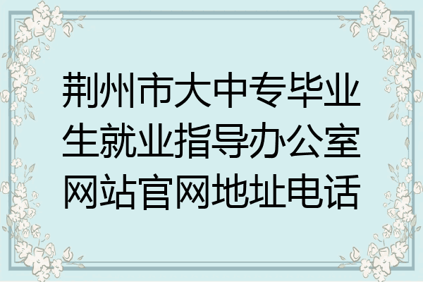 荆州市大中专毕业生就业指导办公室网站官网地址电话