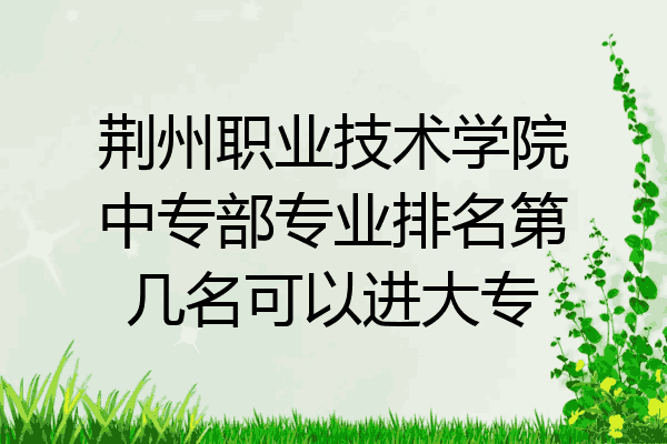 荆州职业技术学院中专部专业排名第几名可以进大专