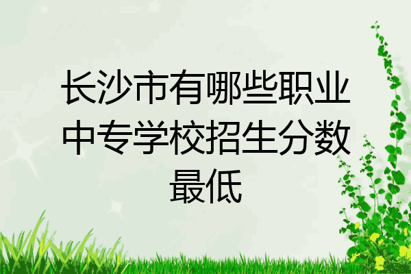 长沙市有哪些职业中专学校招生分数最低
