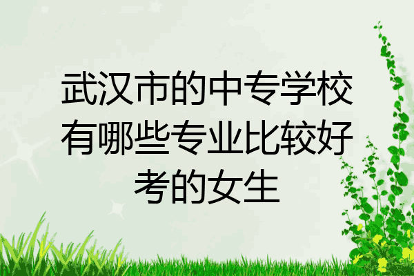 武汉市的中专学校有哪些专业比较好考的女生
