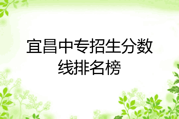 宜昌中专招生分数线排名榜