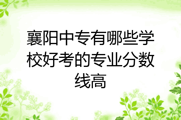 襄阳中专有哪些学校好考的专业分数线高