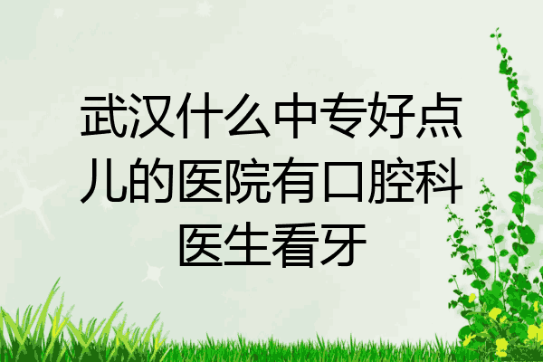 武汉什么中专好点儿的医院有口腔科医生看牙