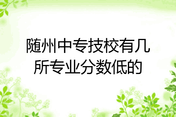 随州中专技校有几所专业分数低的