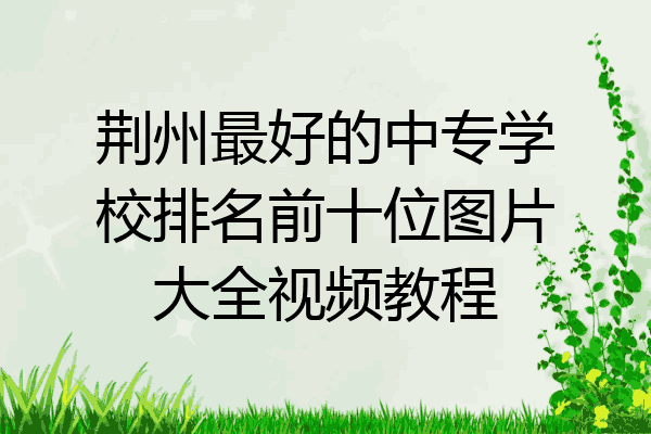 荆州最好的中专学校排名前十位图片大全视频教程
