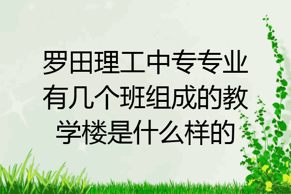 罗田理工中专专业有几个班组成的教学楼是什么样的