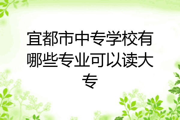宜都市中专学校有哪些专业可以读大专