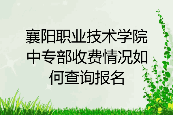 襄阳职业技术学院中专部收费情况如何查询报名